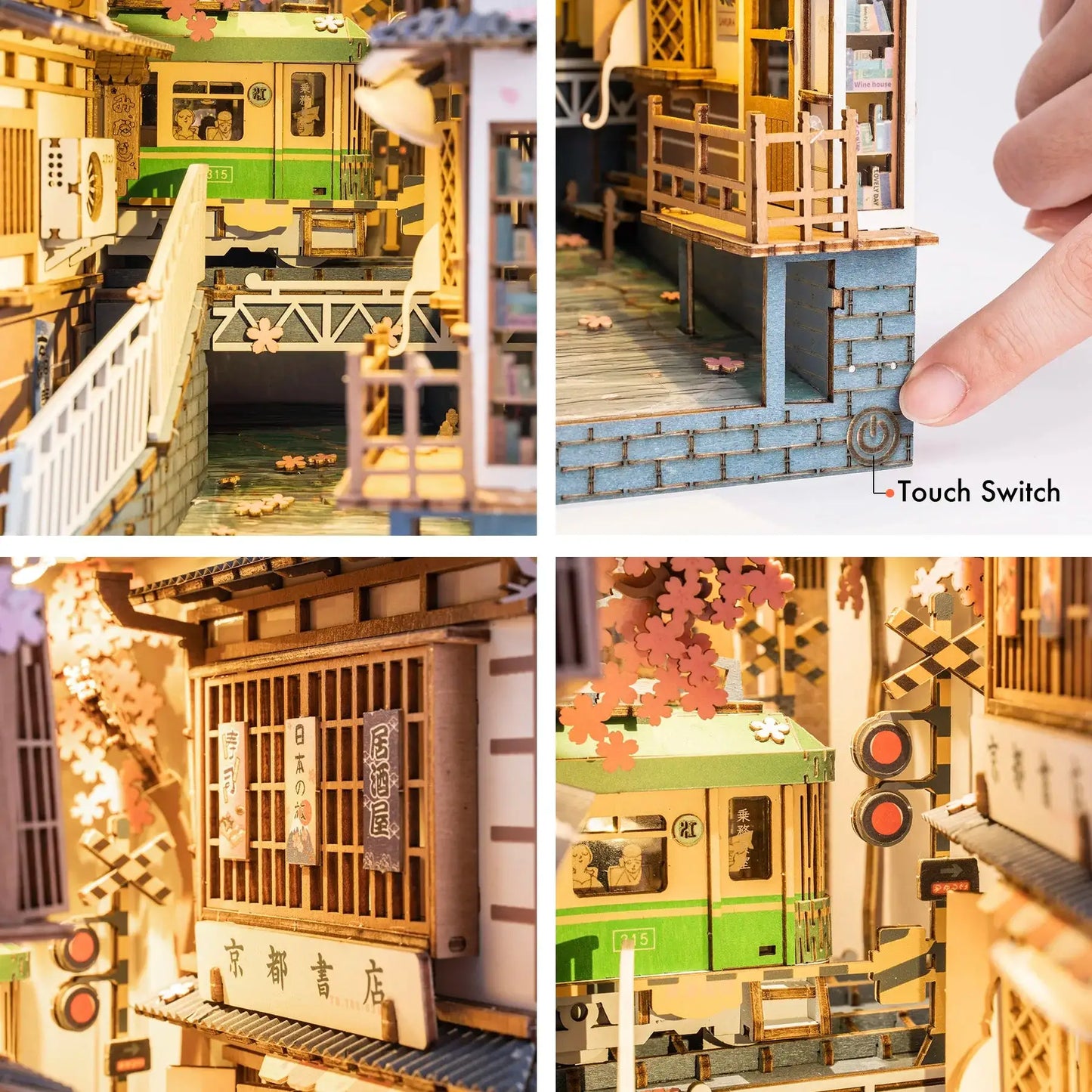 book nook sakura densya details collage