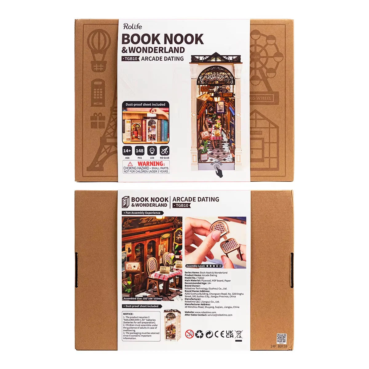 Emballage du book nook Romance 